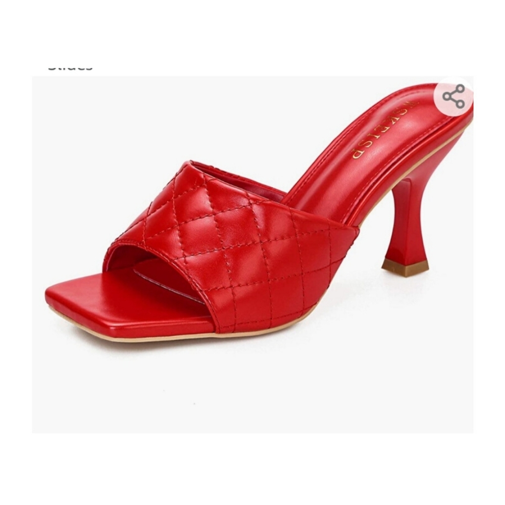 Red heel sandals